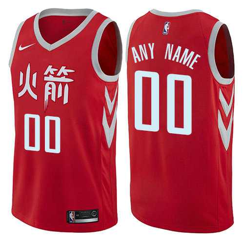 Men & Youth Customized Houston Rockets Red Nike City Edition Jersey->customized nba jersey->Custom Jersey